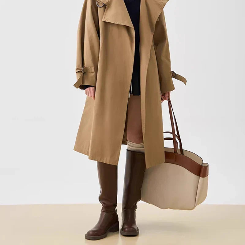 Dennis תיק שק גדול משולב קנבס ודמוי עור